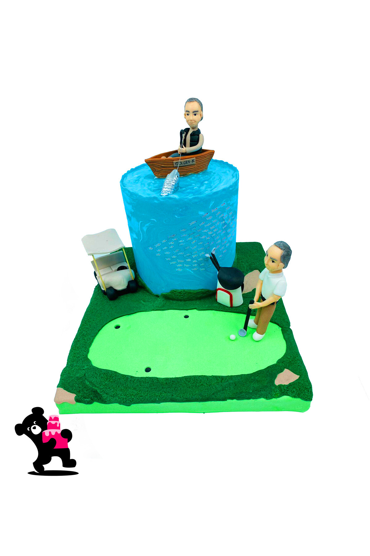 Balık ve Golf Temalı Pasta