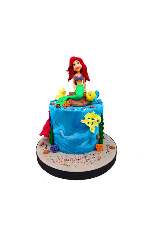 Deniz Kızı Figürlü Pasta