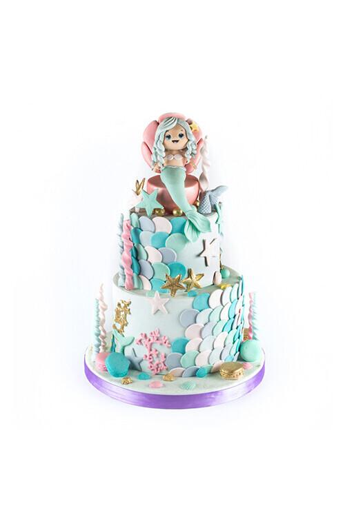 Deniz Kızı İki Katlı Pasta