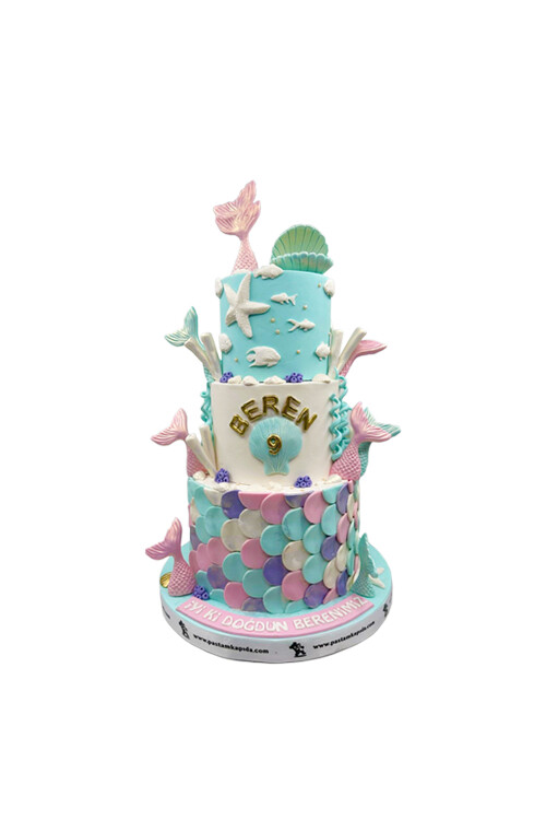 Deniz Kızı Üç Katlı Pasta 2