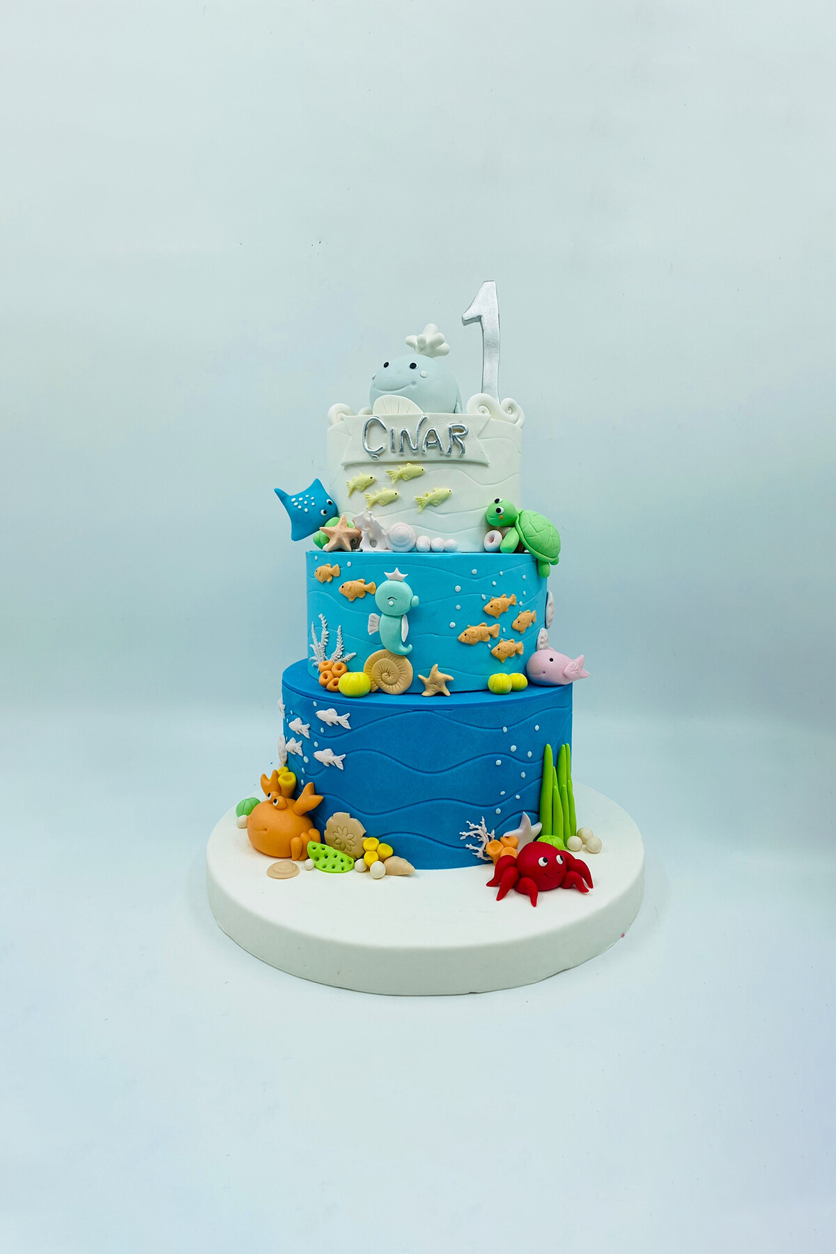 Okyanus Hayvanları Temalı Pasta