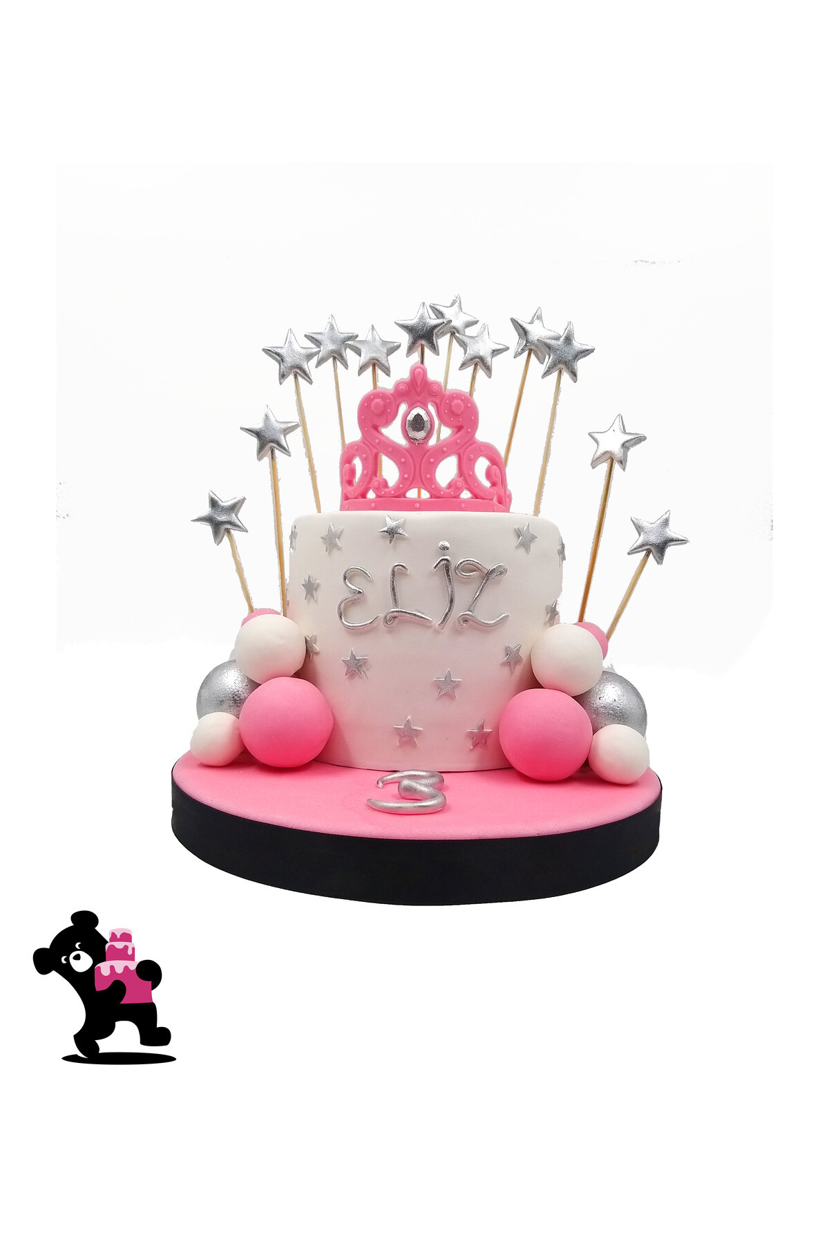 Taçlı ve Yıldız Temalı Pasta