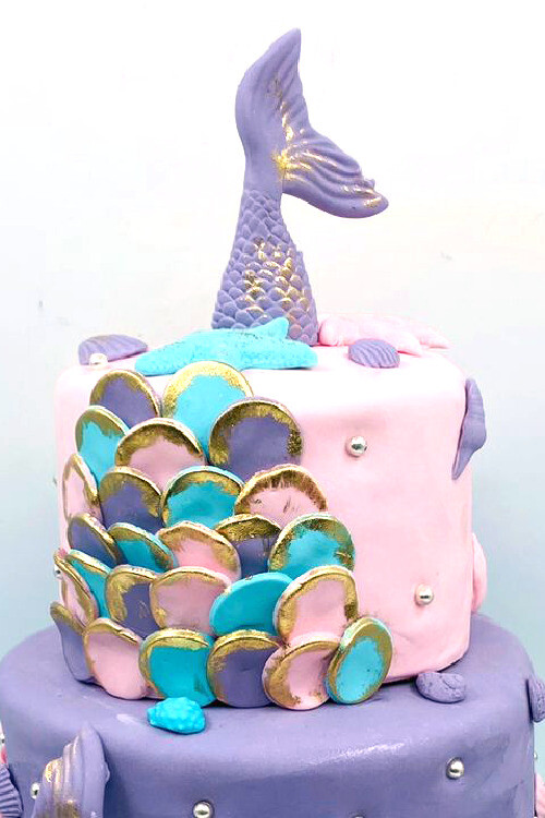 Deniz Kızı 3 Katlı Pasta