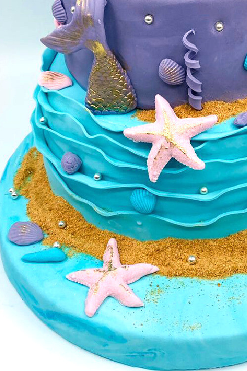 Deniz Kızı 3 Katlı Pasta