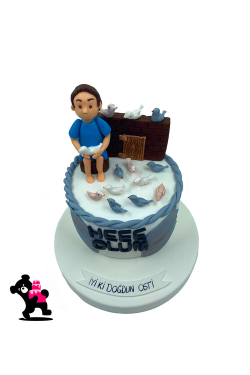 Güvercin Figürlü Pasta