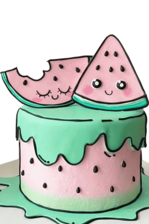 Cartoon Cake Karpuz Pasta