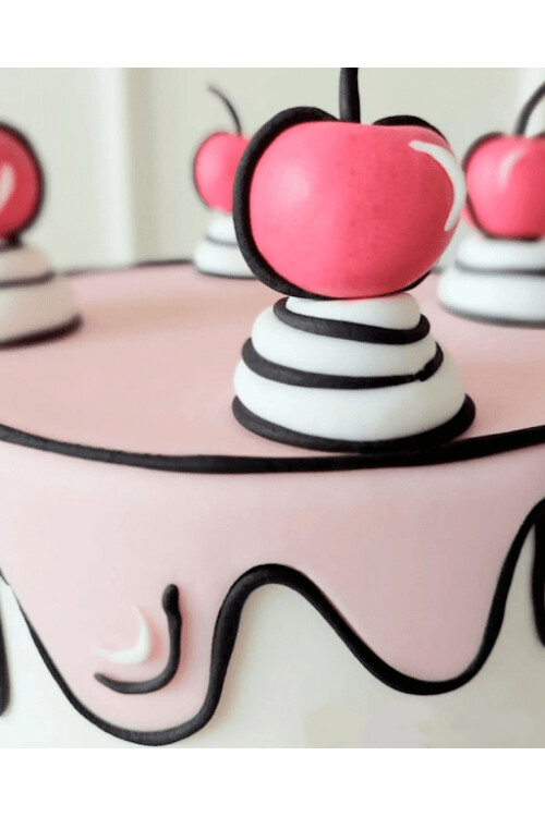 Cartoon Cake Vişne Pasta