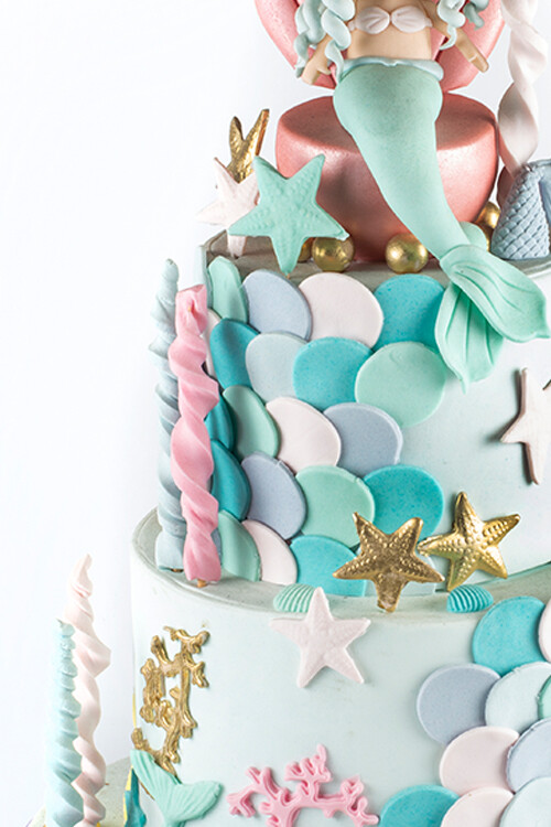 Deniz Kızı İki Katlı Pasta