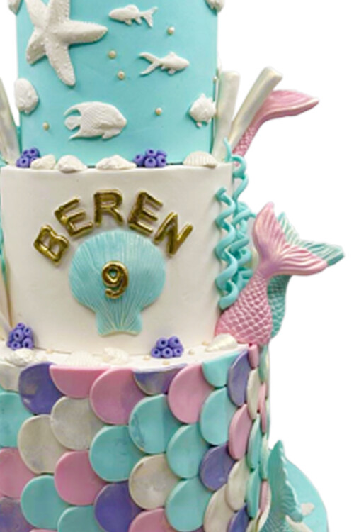 Deniz Kızı Üç Katlı Pasta 2