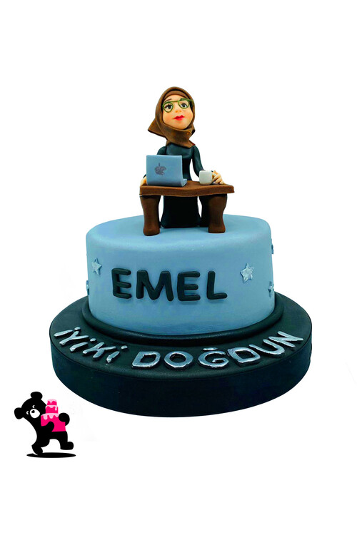 İş ve Kadın Temalı Pasta