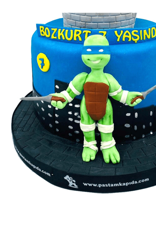 Ninja Kaplumbağalar Temalı Pasta