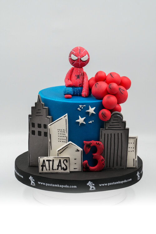 ÖRÜMCEK ADAM TEMALI BUTİK PASTA