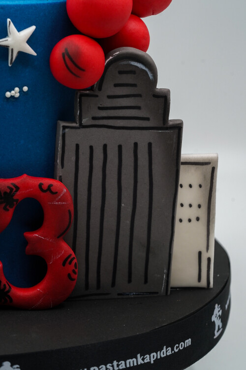 ÖRÜMCEK ADAM TEMALI BUTİK PASTA