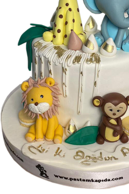 Safari Şirin Hayvanlar Temalı Pasta