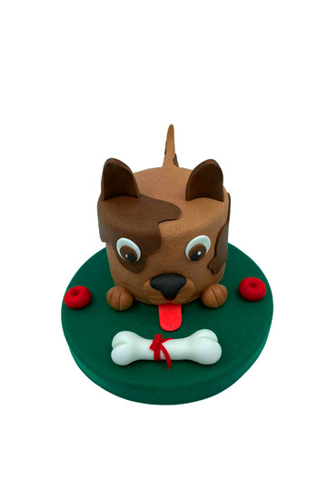 Köpekli Figürlü Pasta