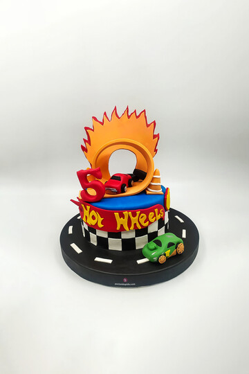Hot Wheels Temalı Pasta