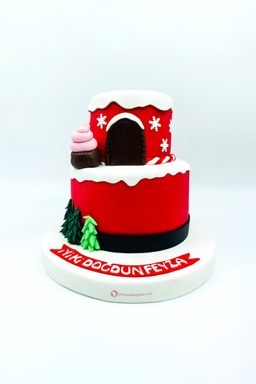 Yılbaşı Temalı Pasta