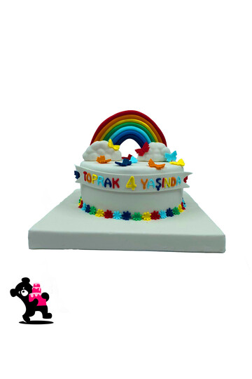 Gökkuşağı Temalı Pasta