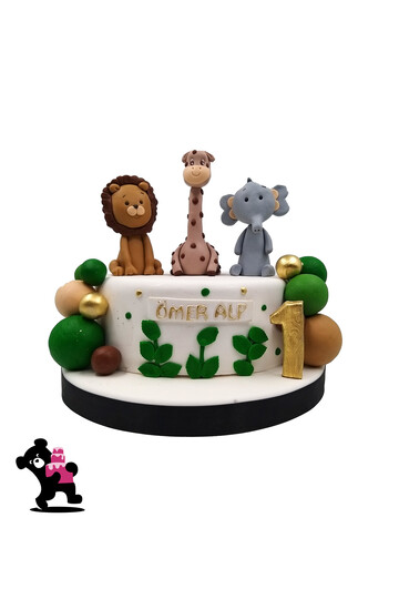 Safari Hayvanat Bahçesi Temalı Pasta