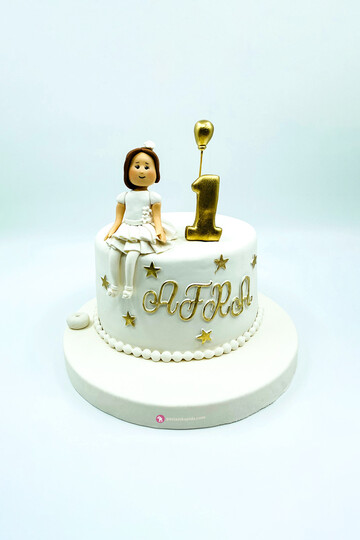 Kız Çocuğu İlk Yaş Temalı Pasta