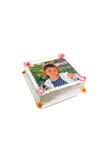 Resimli Kare Pasta Krem Şanti