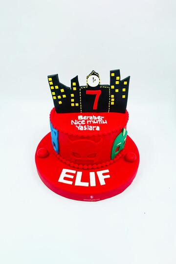 Pijamaskeliler Temalı Pasta