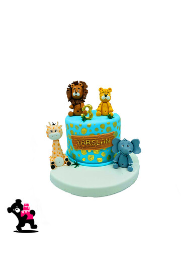 Safari Temalı Pasta