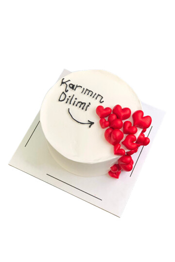 Yazılı / Mesajlı Krem Şanti Pasta